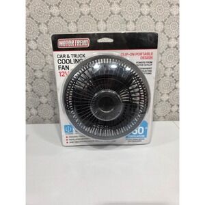 Motor Trend 12V Car Truck Cooling Fan Clip On Portable Oscillating 60 Degree‎